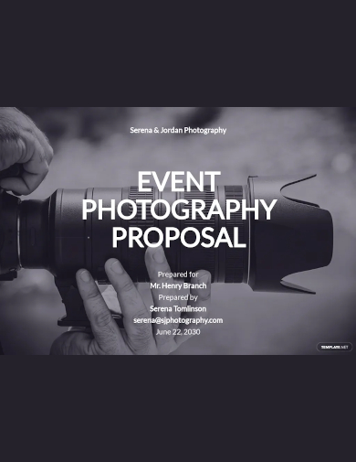 event photography proposal template
