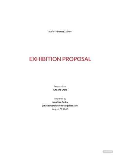 exhibition proposal outline templates