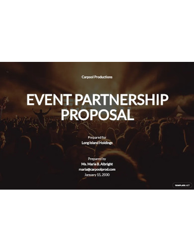 festival event partnership proposal