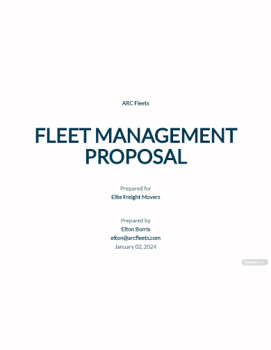 fleet management proposal template