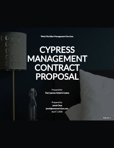 hotel management contract proposal template