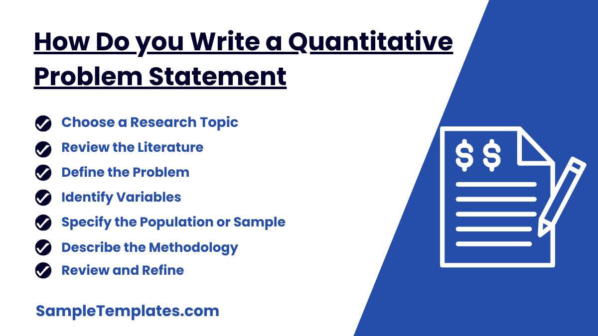 how do you write a quantitative problem statement
