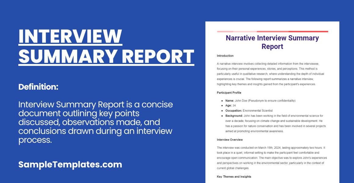 Interview Summary Report