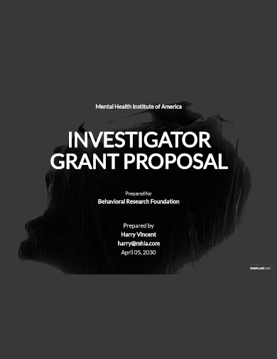 investigator grant proposal template