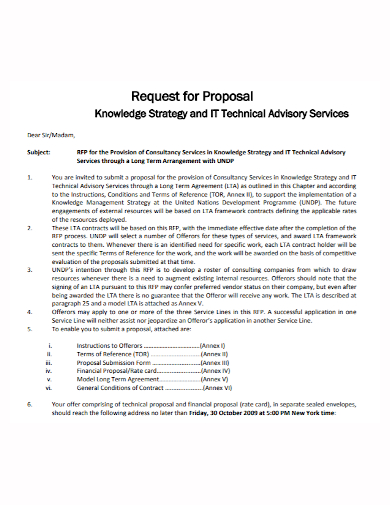 knowledge advisory strategy consulting proposal