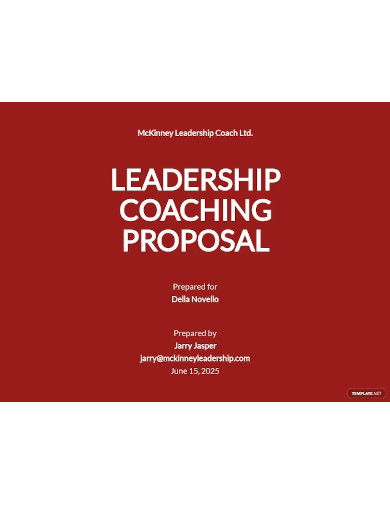 leadership coaching proposal