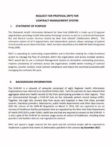 management contract system proposal