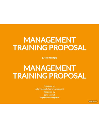 management training proposal