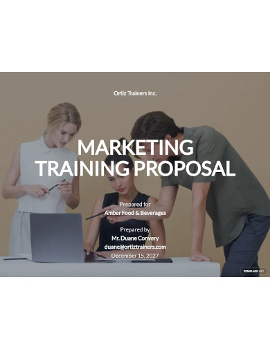 marketing training proposal