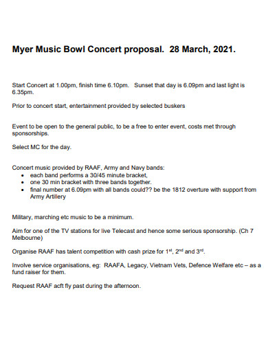 music bowl concert proposal