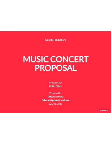 music concert proposal