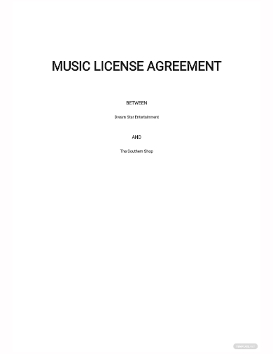 music license agreement template