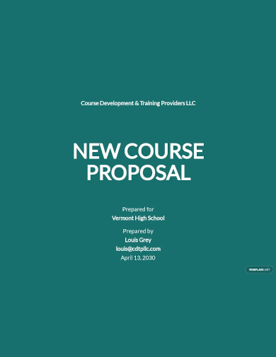 new course proposal template