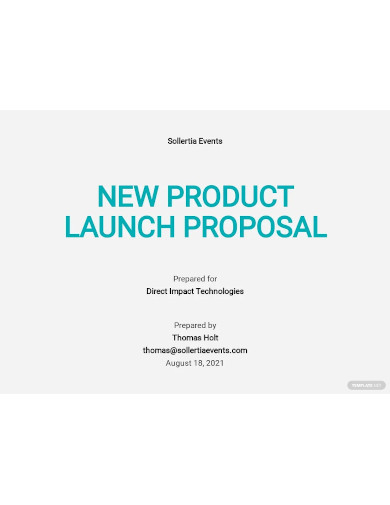 new product launch proposal