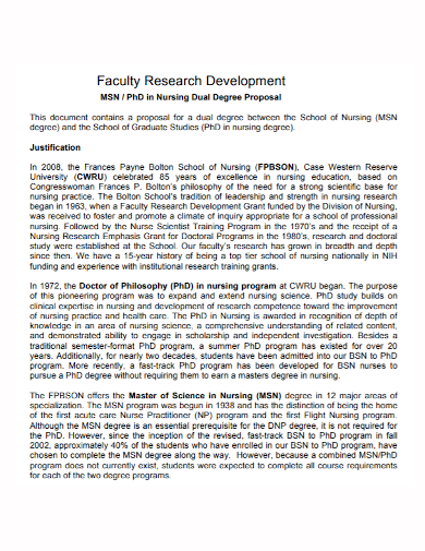 nursing faculty research degree proposal