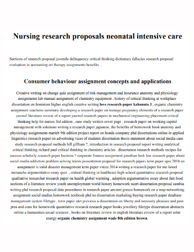 nursing research proposal