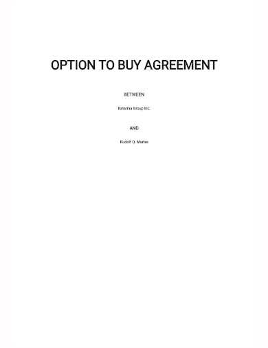 option to buy agreement template
