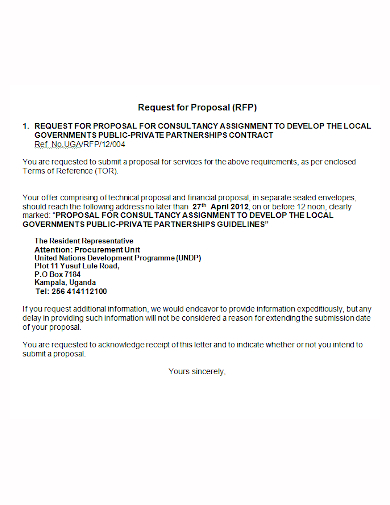 partnership consultancy contract proposal