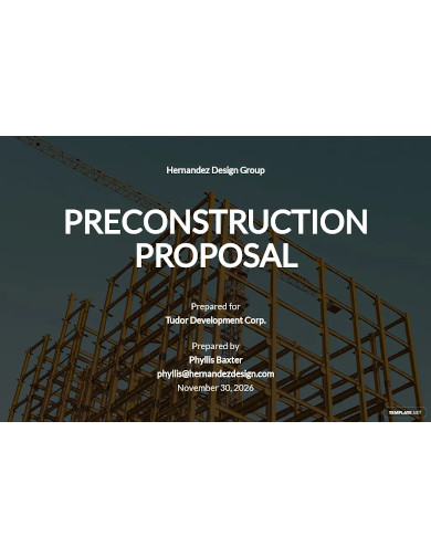 preconstruction proposal