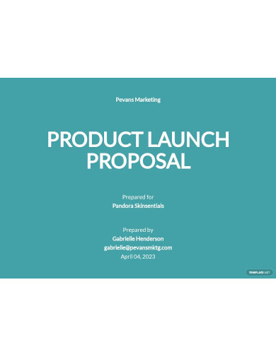 product launch proposal