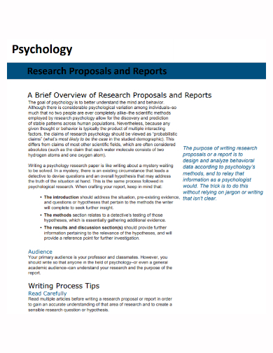 psychology research proposal