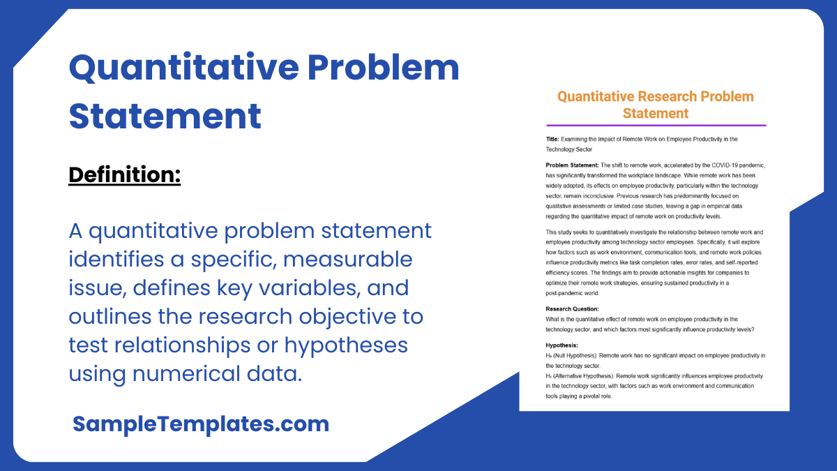 Quantitative Problem Statement