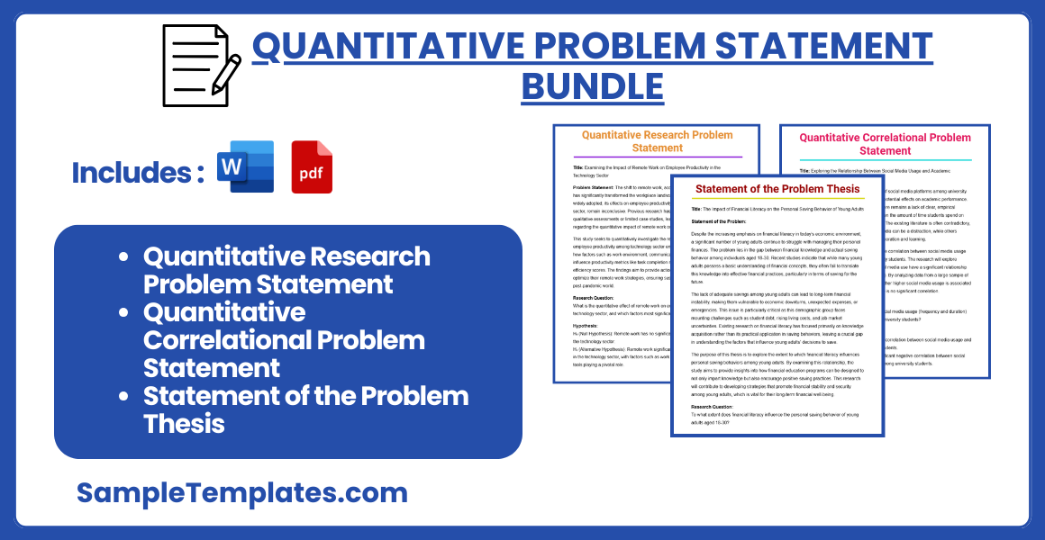 quantitative problem statement bundle