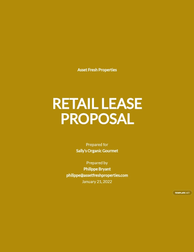 retail lease proposal template