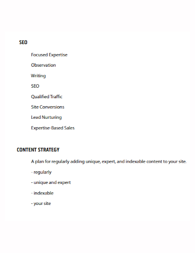 seo content strategy outline