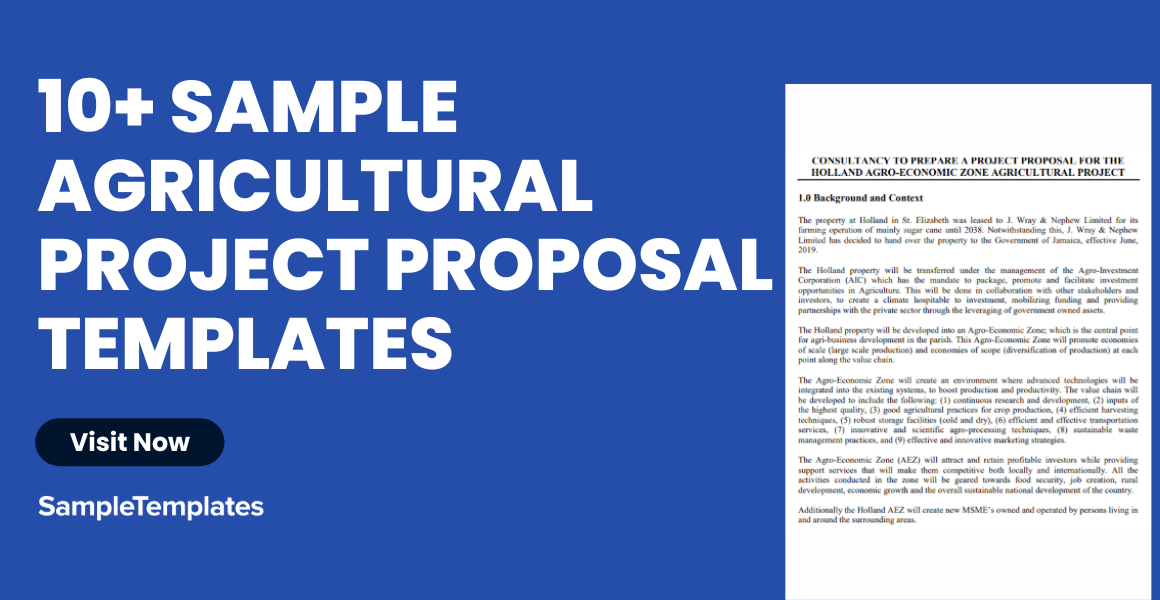 Sample Agricultural Project Proposal Templates