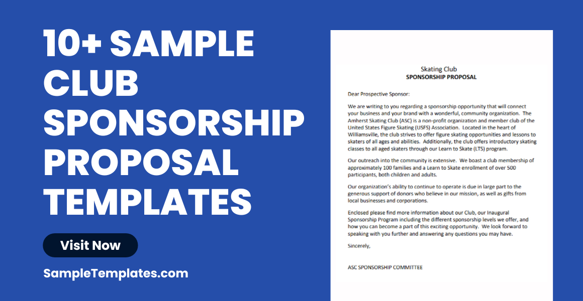sample club sponsorship proposal templates