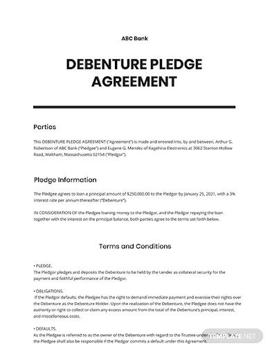 sample debenture pledge agreement1