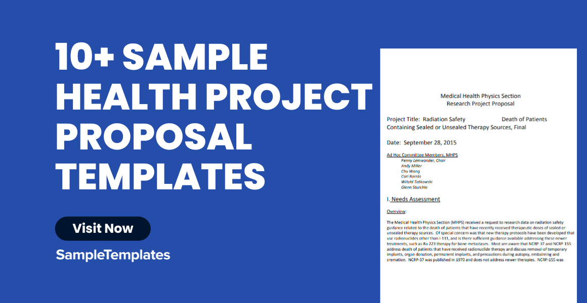 Sample Health Project Proposal Templates