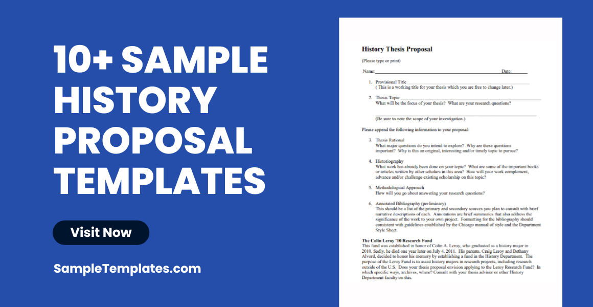 sample history proposal template