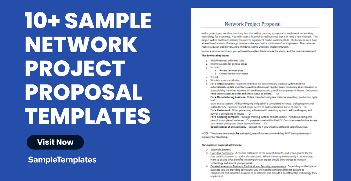 sample network project proposal template