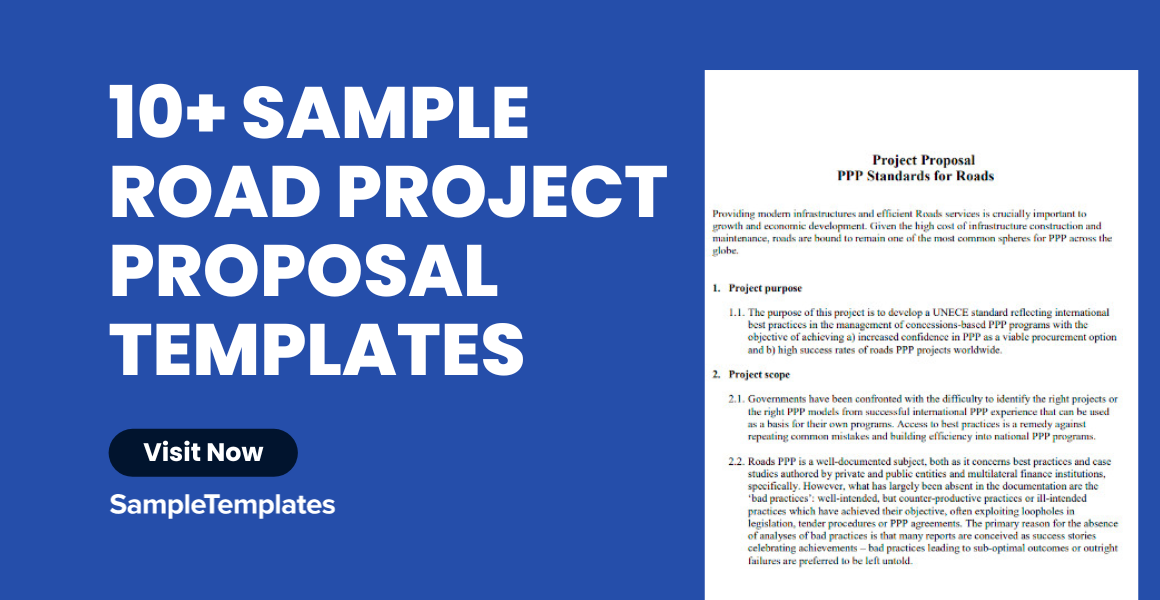 Sample Road Project Proposal Templates