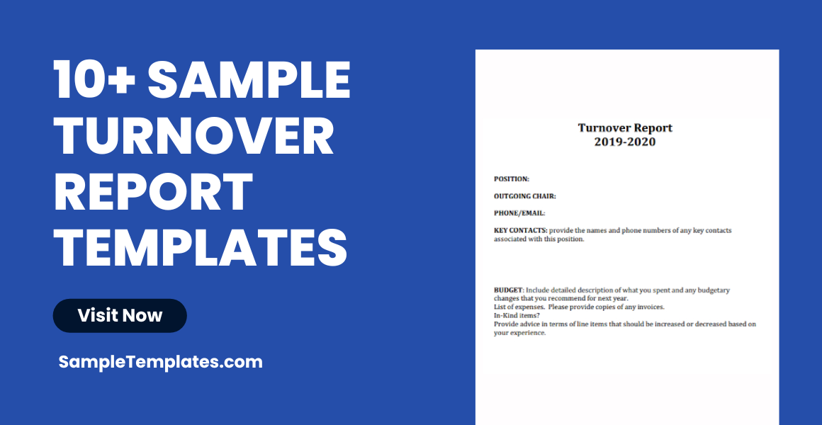 sample turnover report templates