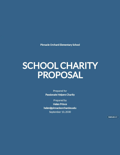 school charity proposal template