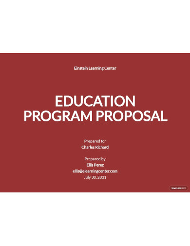school education program proposal