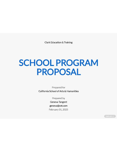 school program proposal