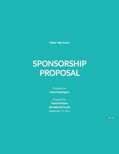 school sponsorship proposal template