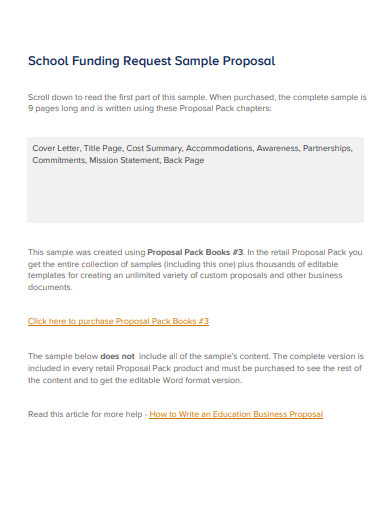 simple school funding proposal