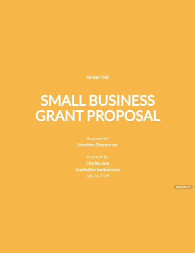 small business grant proposal template