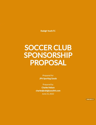 soccer club sponsorship proposal template