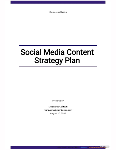 social media content strategy plan template