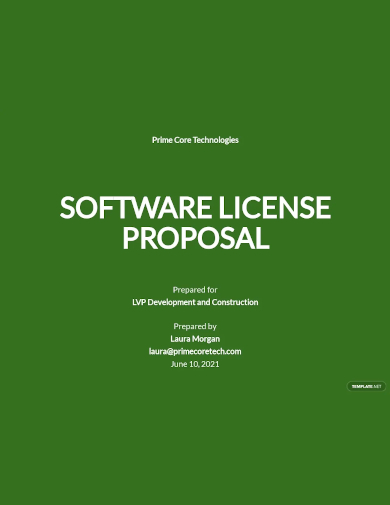 software license proposal template
