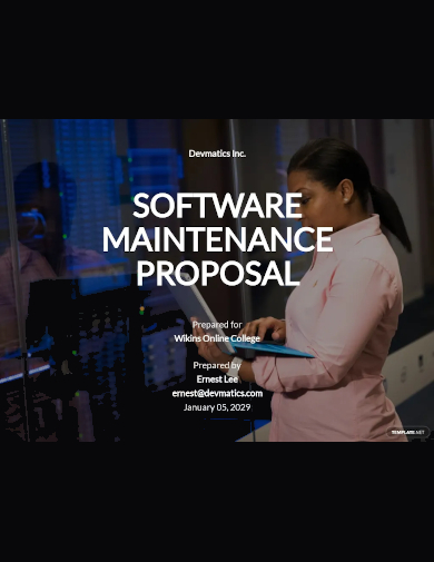 software maintenance proposal template