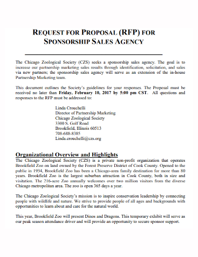sponsorship sales agency proposal