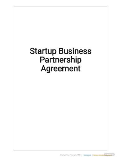 startup business partnership agreement