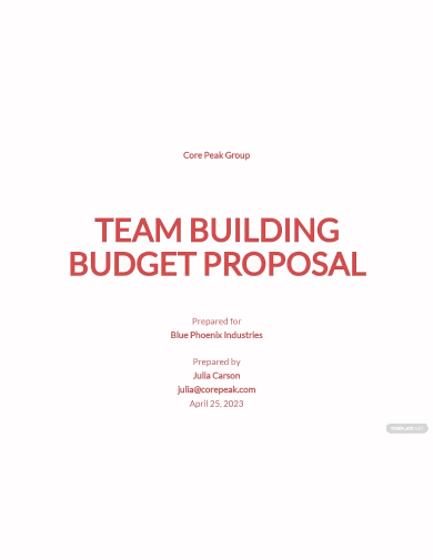 team building budget proposal template